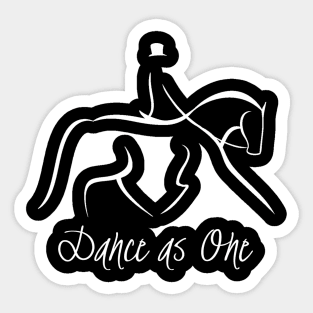 Dance As One Dressage Horse Riding Sticker